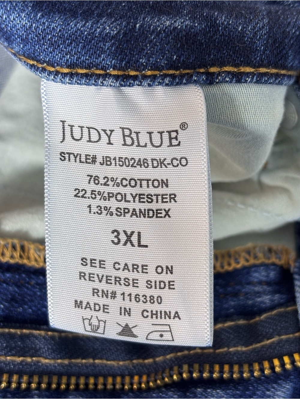 Judy Blue Denim Bermuda Shorts Hi-Rise Tummy Control Distressed Blue Size 3XL - Picture 8 of 13